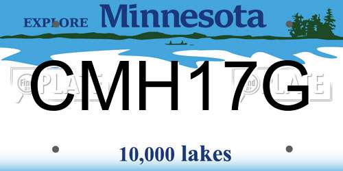 CMH17G Minnesota License Plate