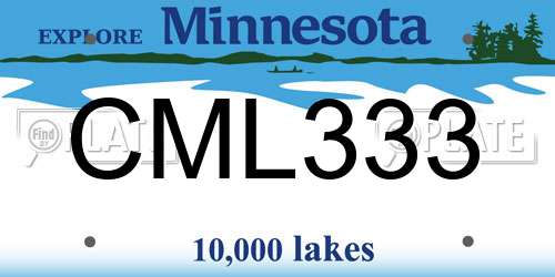 CML333 Minnesota License Plate