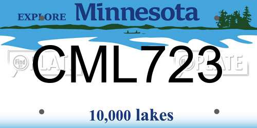 CML723 Minnesota License Plate