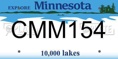 CMM154 Minnesota License Plate