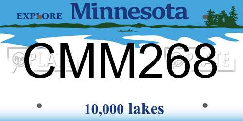 CMM268 Minnesota License Plate