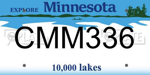 CMM336 Minnesota License Plate