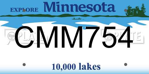 CMM754 Minnesota License Plate