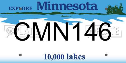 CMN146 Minnesota License Plate