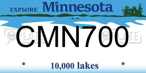 CMN700 Minnesota License Plate