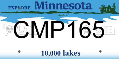 CMP165 Minnesota License Plate
