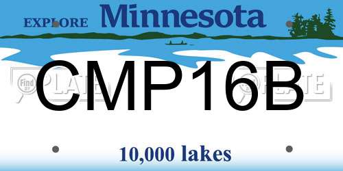 CMP16B Minnesota License Plate