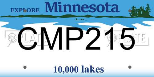 CMP215 Minnesota License Plate