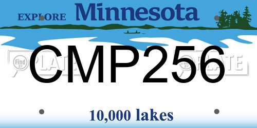 CMP256 Minnesota License Plate