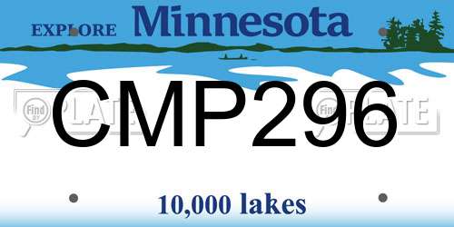 CMP296 Minnesota License Plate