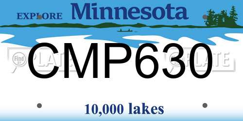 CMP630 Minnesota License Plate