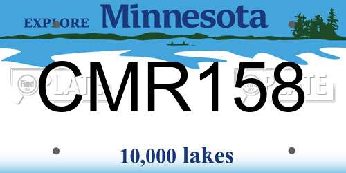 CMR158 Minnesota License Plate