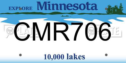 CMR706 Minnesota License Plate