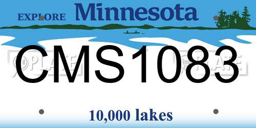 CMS1083 Minnesota License Plate