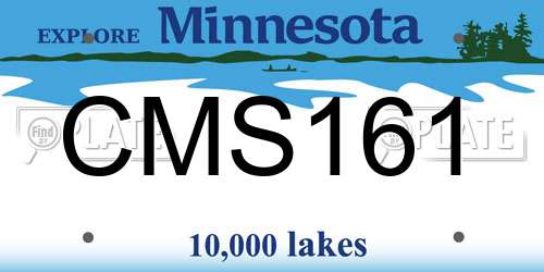 CMS161 Minnesota License Plate