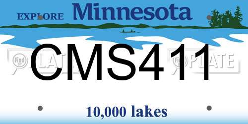 CMS411 Minnesota License Plate