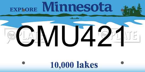 CMU421 Minnesota License Plate