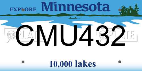 CMU432 Minnesota License Plate