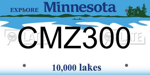 CMZ300 Minnesota License Plate