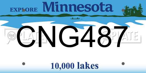 CNG487 Minnesota License Plate