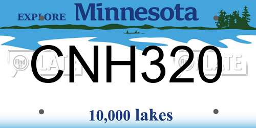 CNH320 Minnesota License Plate