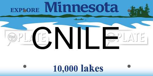 CNILE Minnesota License Plate
