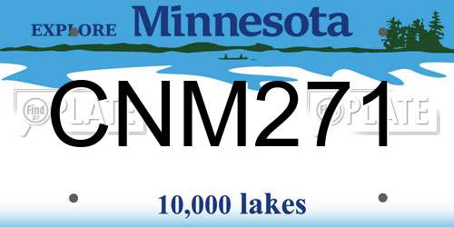 CNM271 Minnesota License Plate