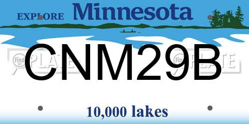 CNM29B Minnesota License Plate