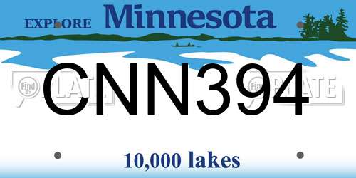 CNN394 Minnesota License Plate