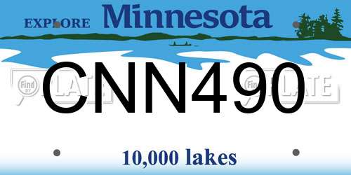 CNN490 Minnesota License Plate