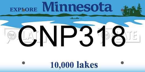 CNP318 Minnesota License Plate
