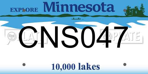 CNS047 Minnesota License Plate