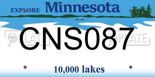 CNS087 Minnesota License Plate