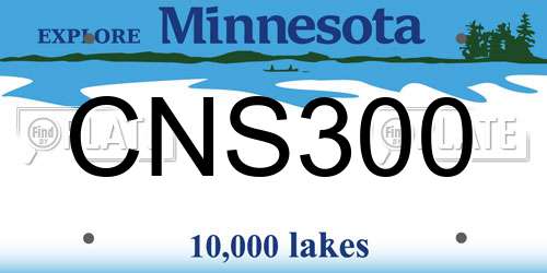 CNS300 Minnesota License Plate