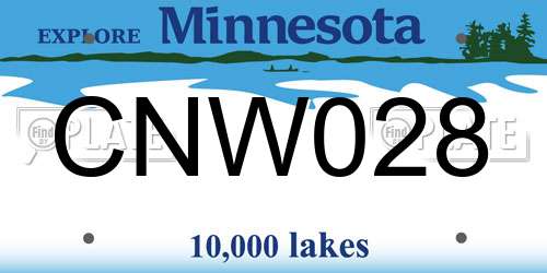 CNW028 Minnesota License Plate