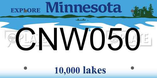 CNW050 Minnesota License Plate