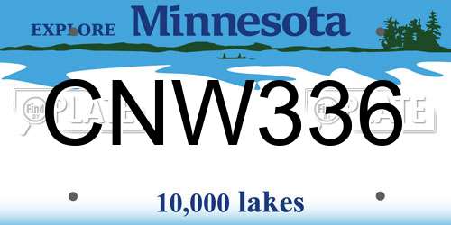 CNW336 Minnesota License Plate