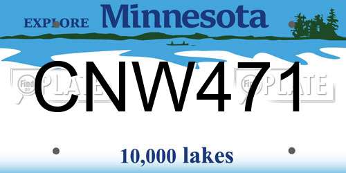 CNW471 Minnesota License Plate