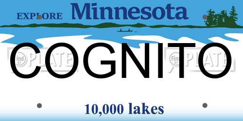 COGNITO Minnesota License Plate