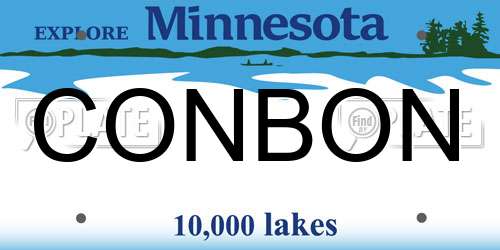 CONBON Minnesota License Plate