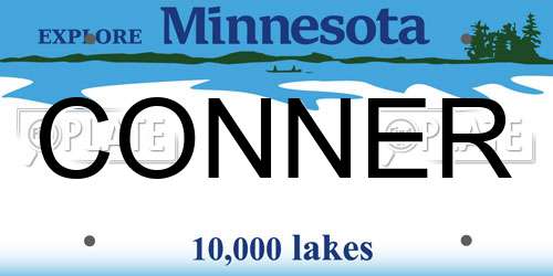 CONNER Minnesota License Plate