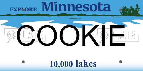 COOKIE Minnesota License Plate