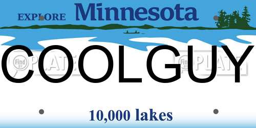 COOLGUY Minnesota License Plate