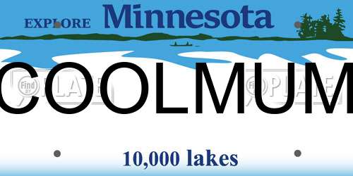 COOLMUM Minnesota License Plate