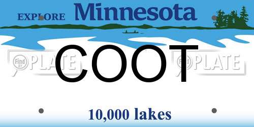 COOT Minnesota License Plate