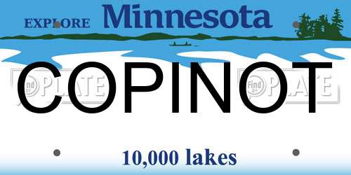 COPINOT Minnesota License Plate
