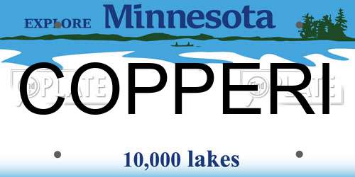 COPPERI Minnesota License Plate