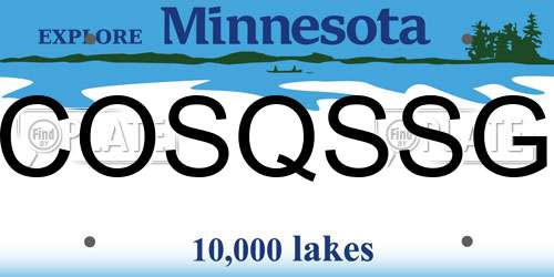 COSQSSG Minnesota License Plate
