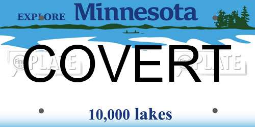 COVERT Minnesota License Plate