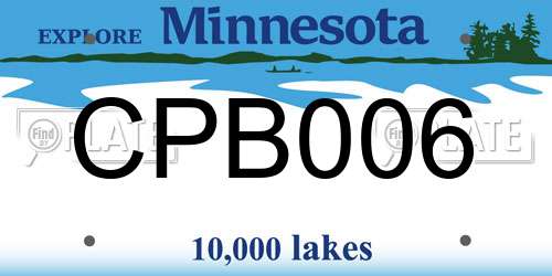 CPB006 Minnesota License Plate